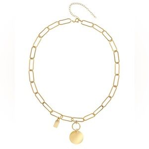 KOZAKH SCARLETT NECKLACE IN Gold With Round Disc Charm
